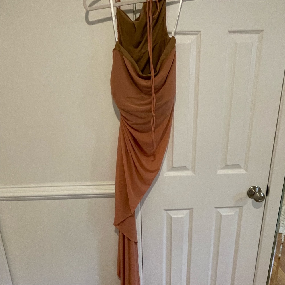 Michael Costello x Revolve Follie Maxi Dress Gown Semi Sheer Formal - Picture 5 of 6